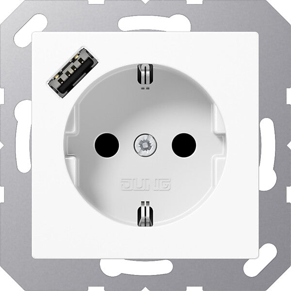 JUNG SCHUKO Steckdose mit USB Typ A A 1520-18 A WW
